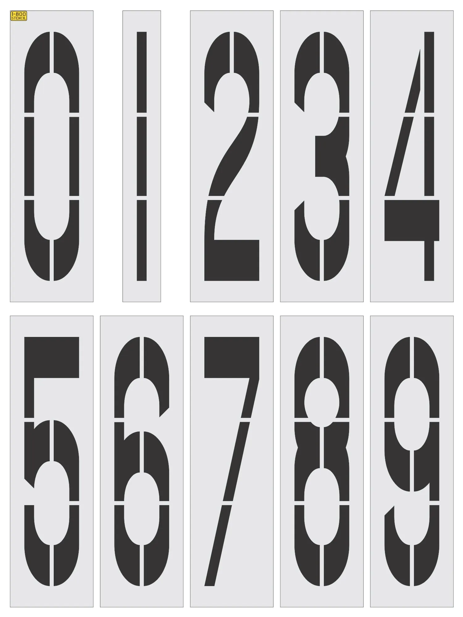 72" Number Kit Stencil