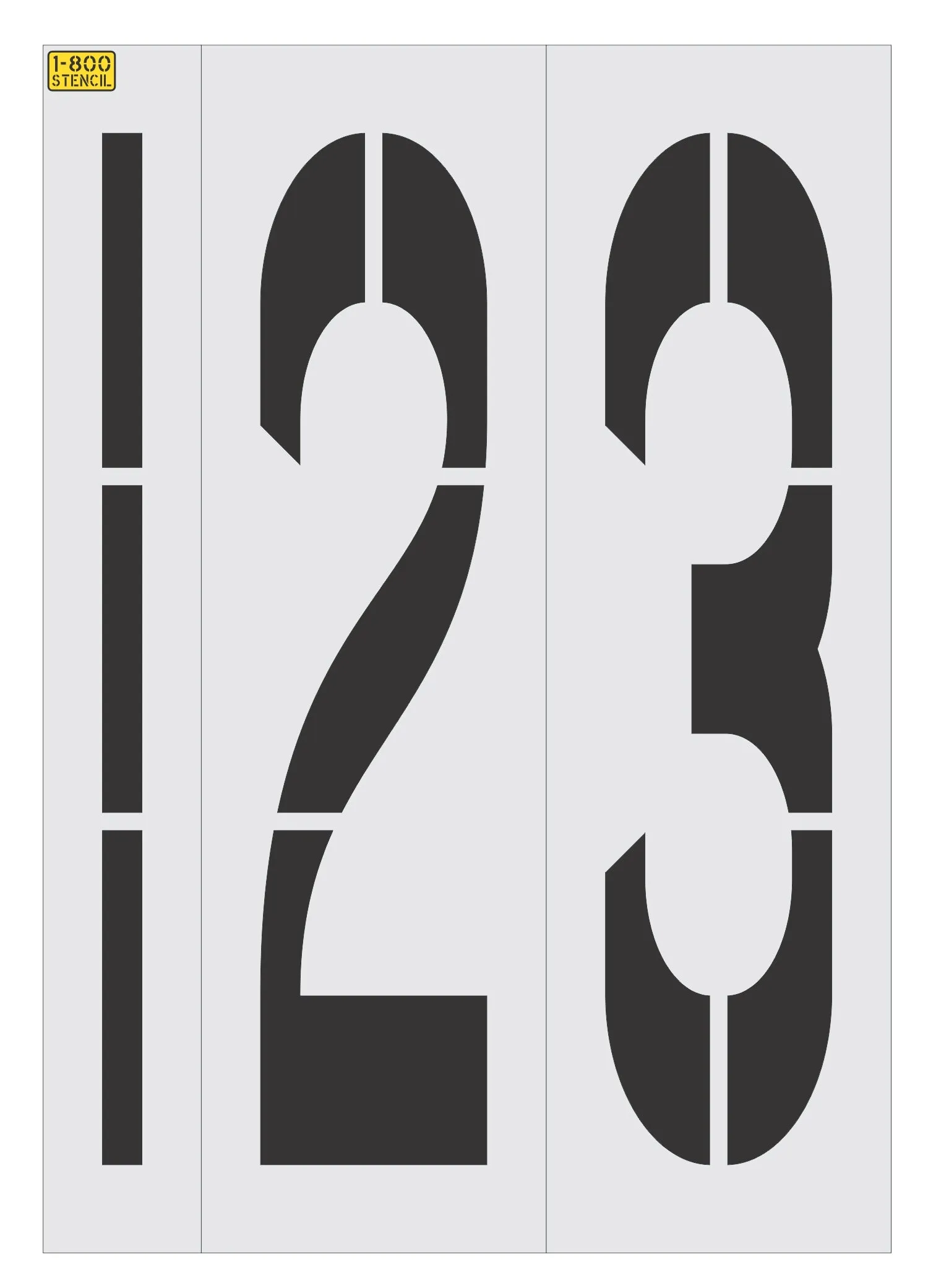 72" Number Kit Stencil