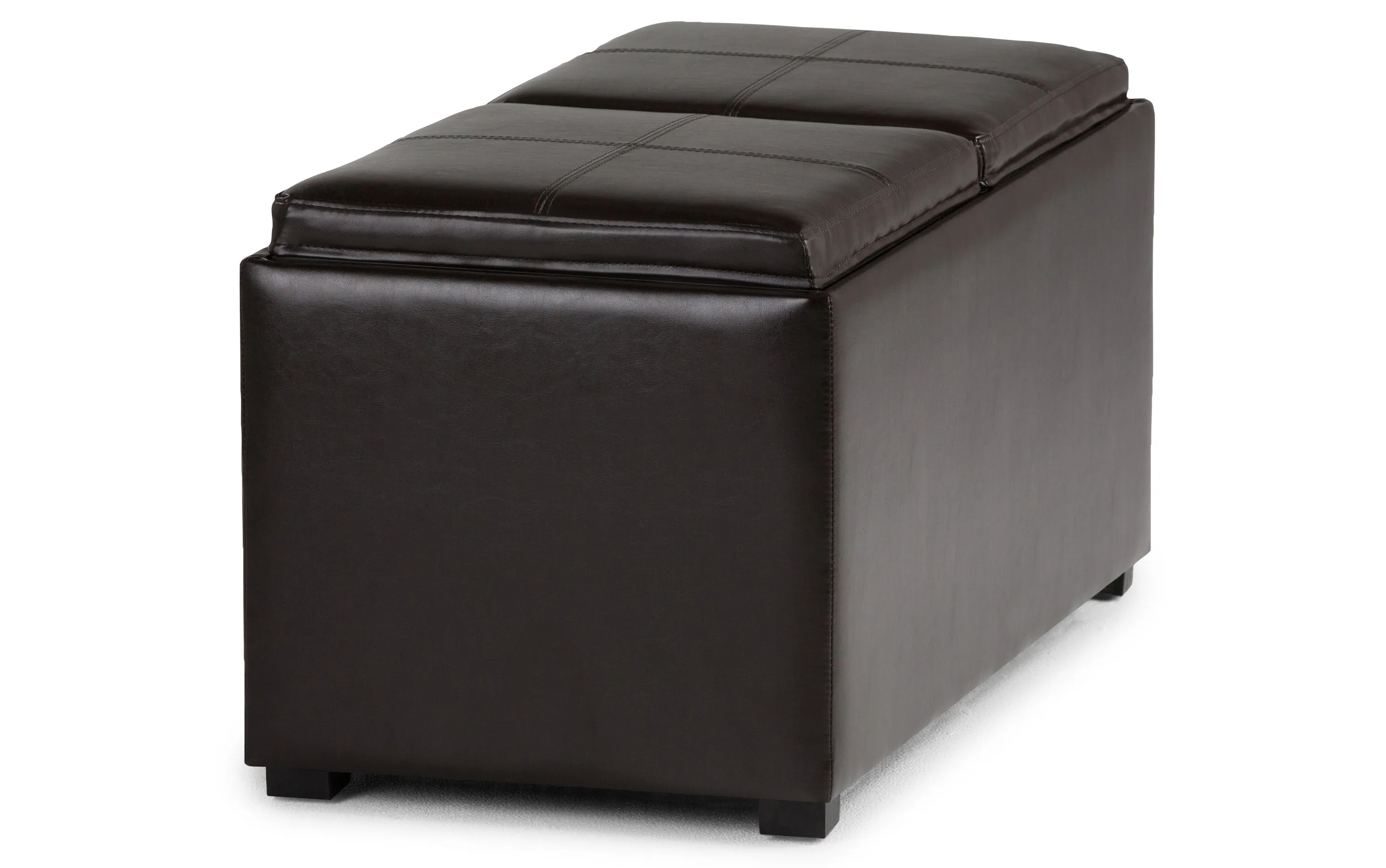 Avalon 5 Pc Storage Ottoman in Vegan Leather