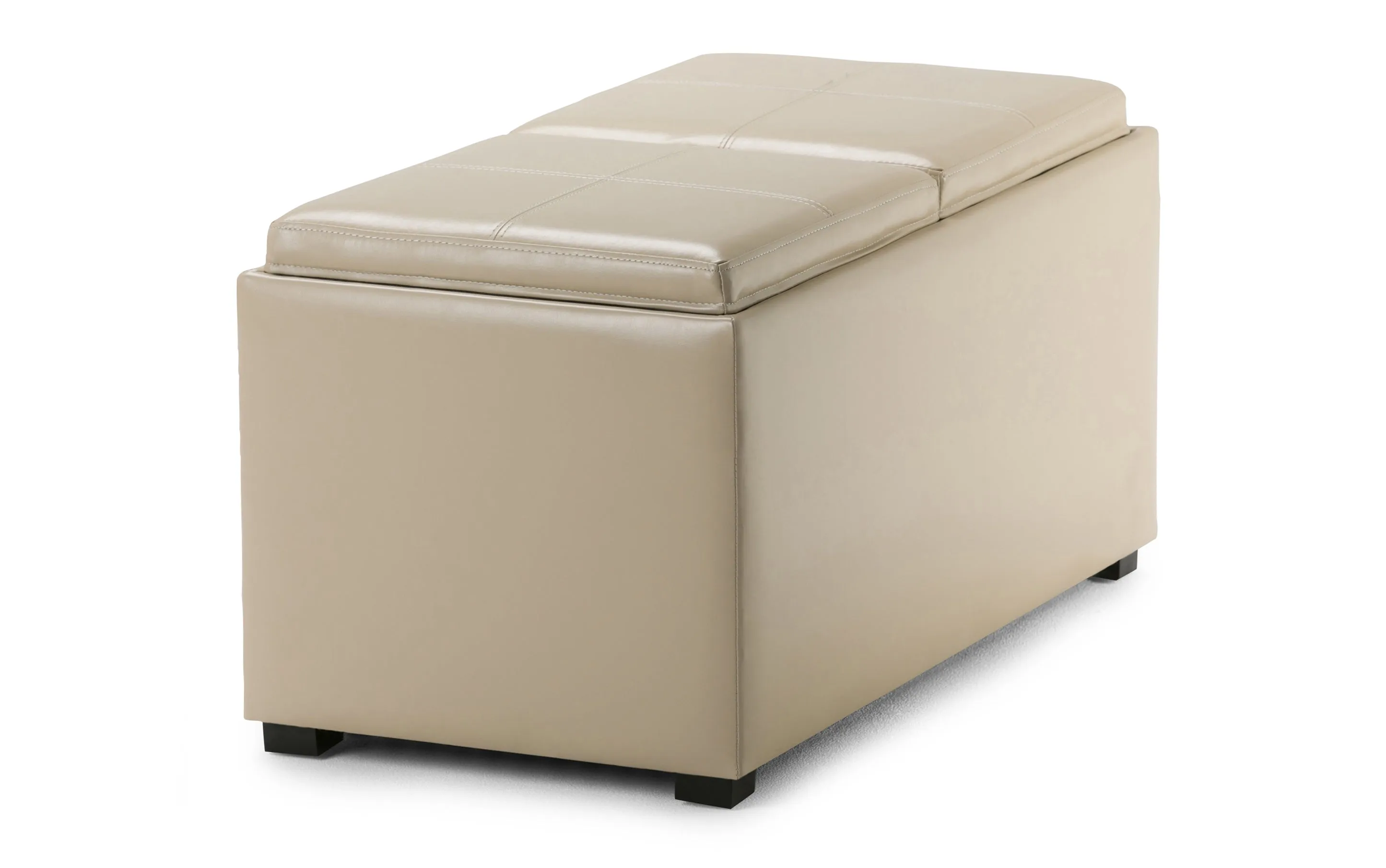 Avalon 5 Pc Storage Ottoman in Vegan Leather