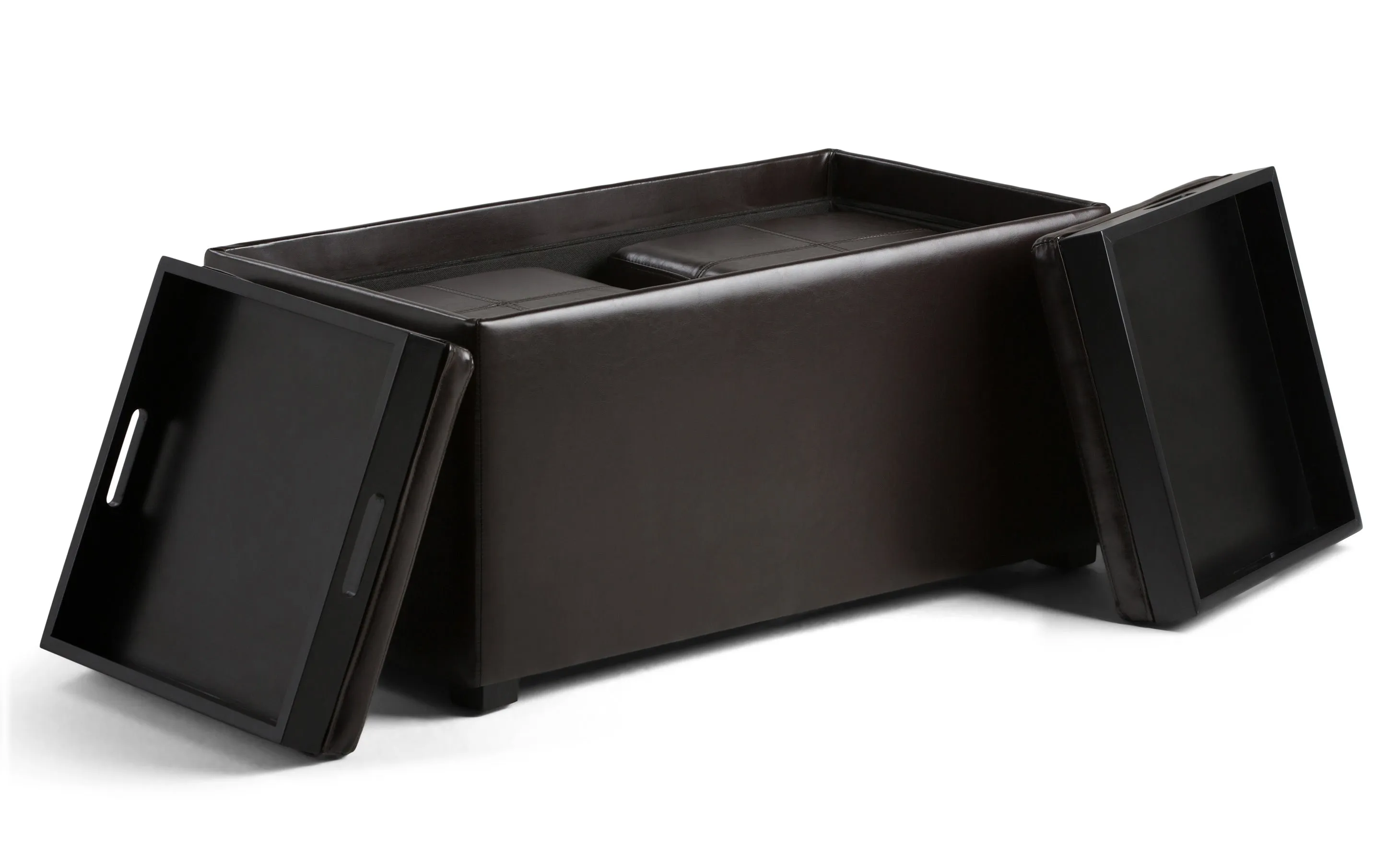 Avalon 5 Pc Storage Ottoman in Vegan Leather