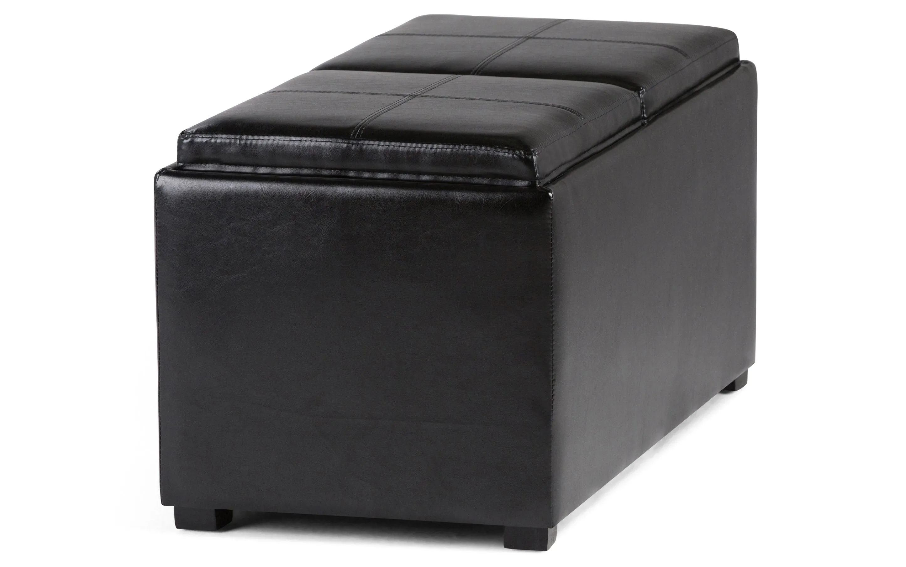 Avalon 5 Pc Storage Ottoman in Vegan Leather