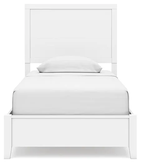 Binterglen Twin Panel Bed with Mirrored Dresser and 2 Nightstands