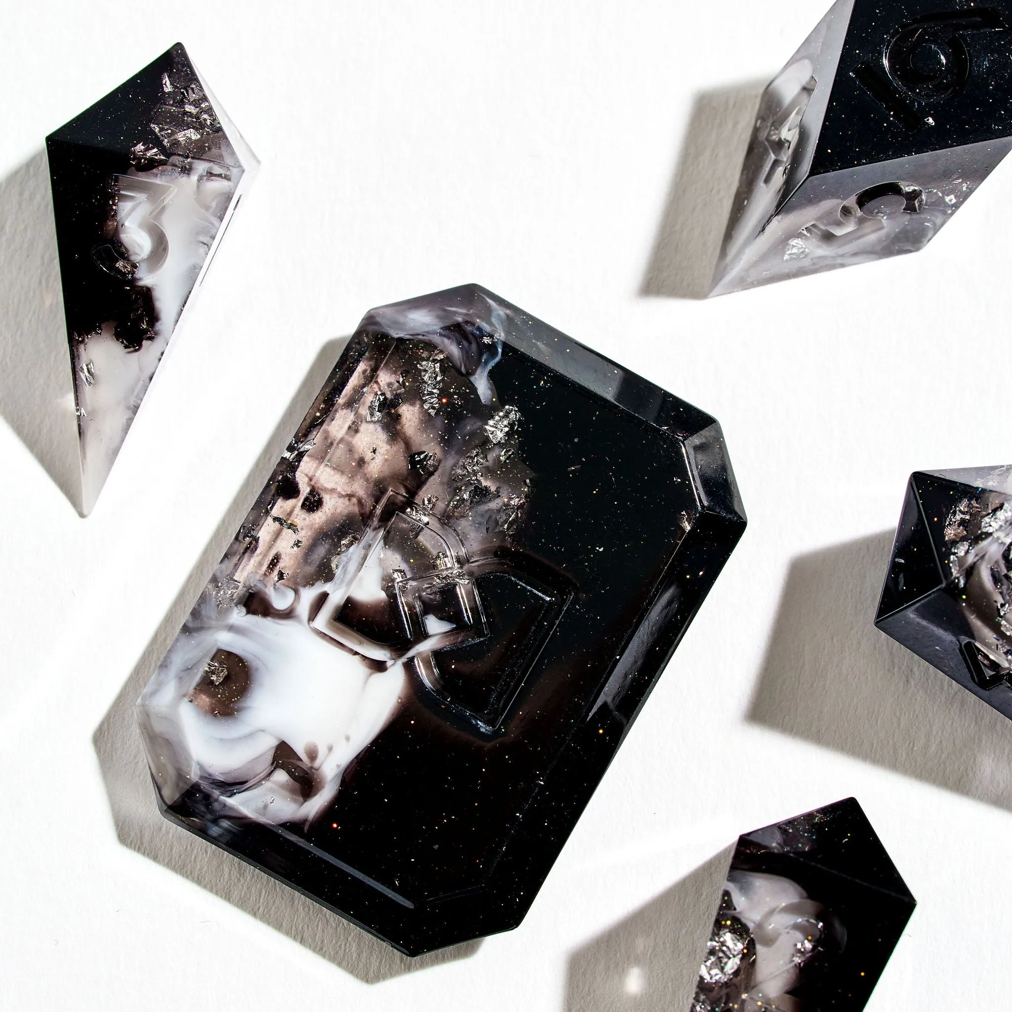 Cold Iron 7-Piece Jewel Shape Dice Set