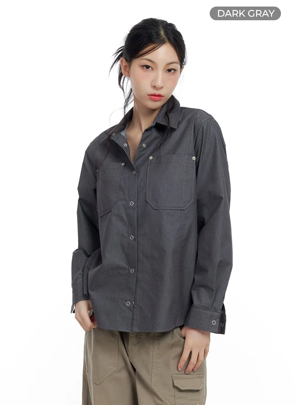 Collared Denim Pocket Shirt CO426