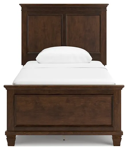 Danabrin Twin Panel Bed with Mirrored Dresser and 2 Nightstands