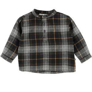 Enoz Grey Check Long Sleeve Shirt  - FINAL SALE