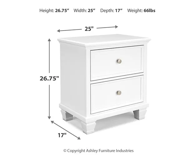 Fortman Queen Panel Bed with Mirrored Dresser and Nightstand