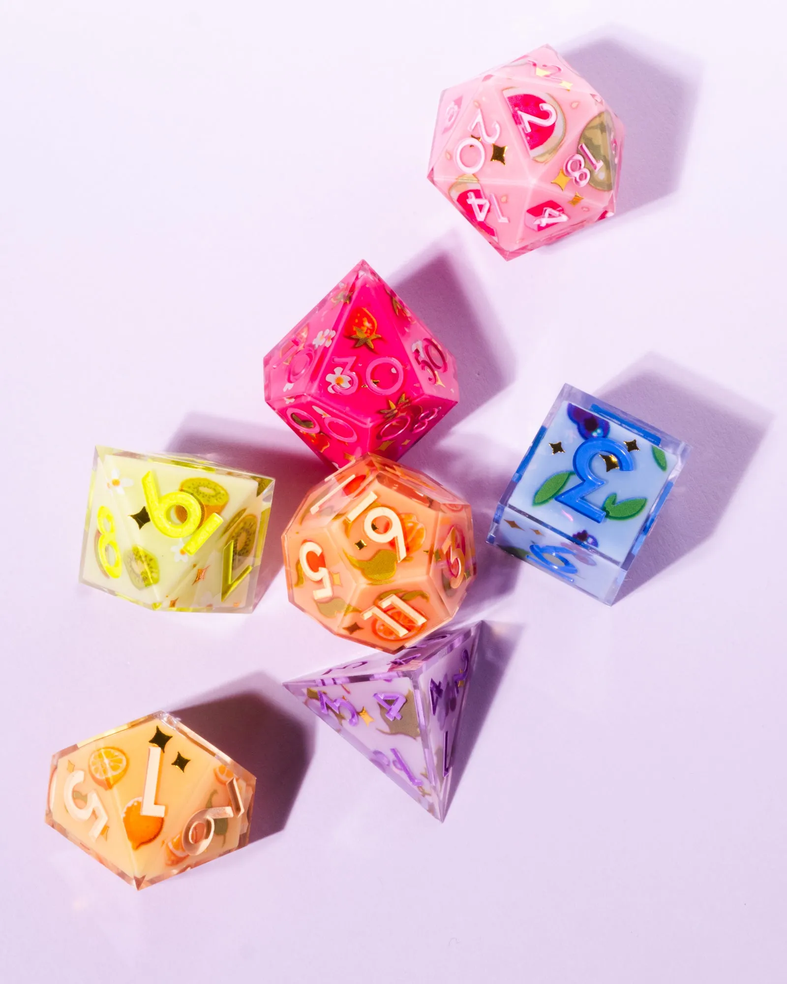 Fruit Pop 7-Piece Iconic Dice Set