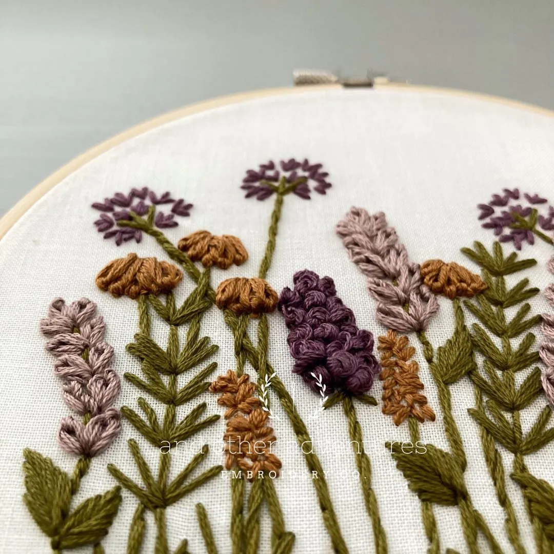 Hand Embroidery KIT - Meadow in Plum