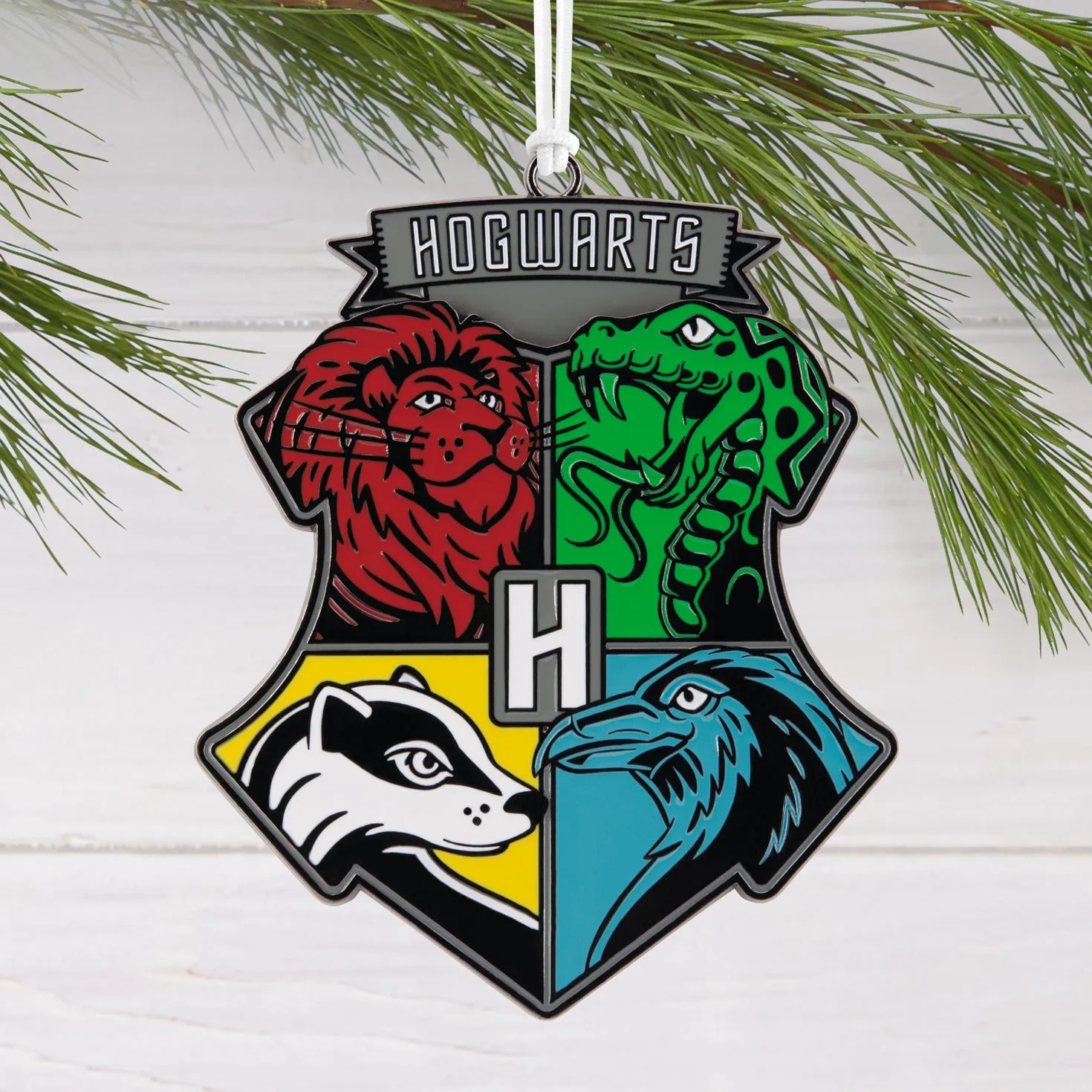 Harry Potter™ Hogwarts™ Crest Moving Metal Hallmark Ornament