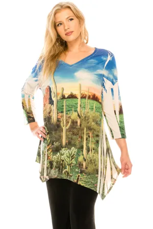 HIT V-Neck Binding Top Quarter Sleeve Sublimation Rhinestones-3013HT-QRU1-R-U170