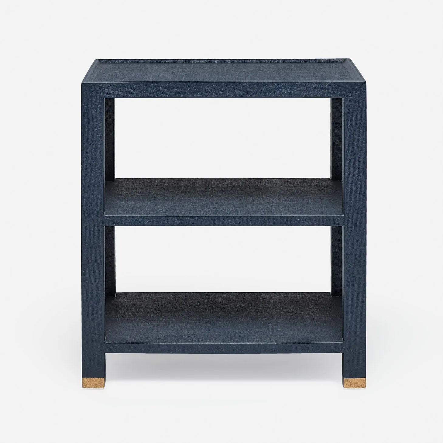 Jarin Side Table True Navy Faux Belgian Linen - multiple options