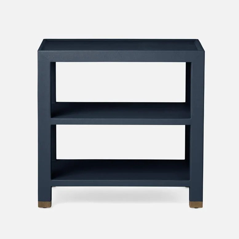 Jarin Side Table True Navy Faux Belgian Linen - multiple options