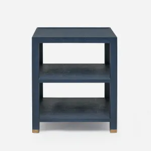 Jarin Side Table True Navy Faux Belgian Linen - multiple options