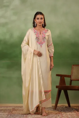 Jeena Sober Embroidery Cotton Suit Set