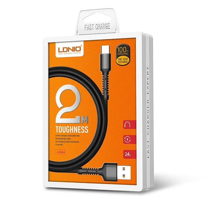 LDNIO Aluminum Alloy Kevlar USB to Lightning Fast Charging Cable