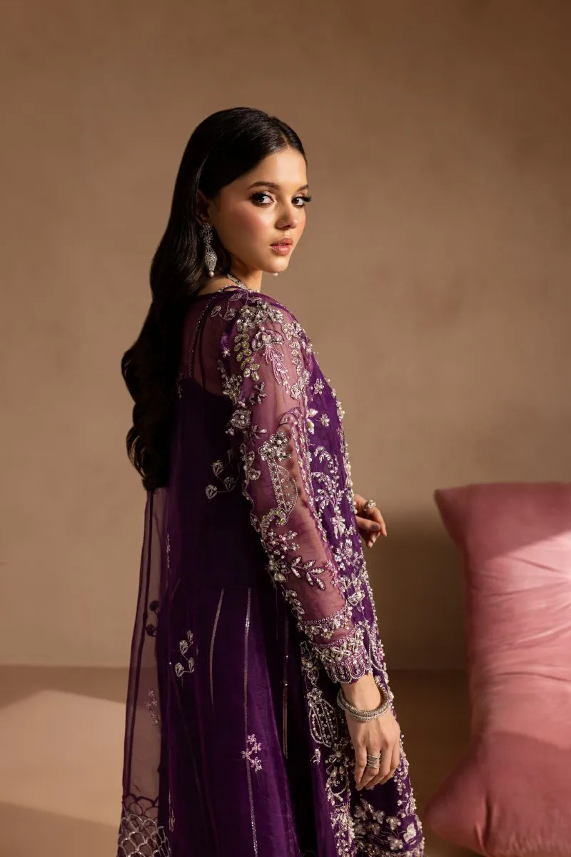 Maria Osama Khan - Sheesham - ANGRAKHA & SHARARA - VIOLET - ORGANZA & PK RAWSILK - 4 Piece