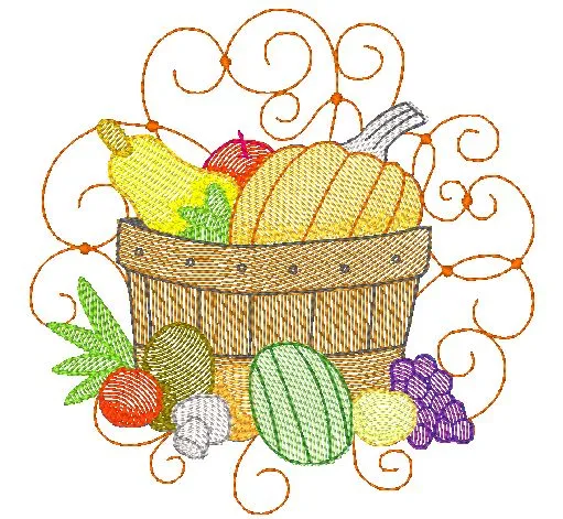 Mylar Thanksgiving [5x7] 11577 Machine Embroidery Designs