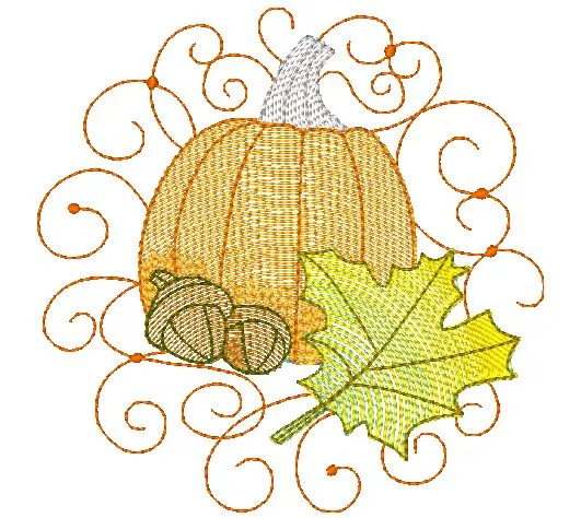 Mylar Thanksgiving [5x7] 11577 Machine Embroidery Designs