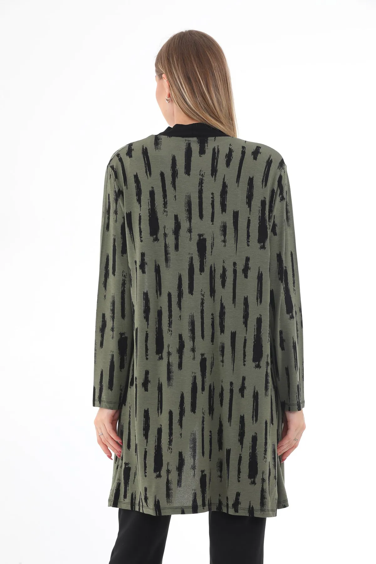 N&C 52206 Cardigan Green&Black