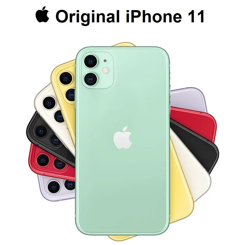 Original New Apple iPhone 11 Dual 12MP Camera A13 Chip 6.1" Liquid Retina Display IOS Smartphone LTE 4G Slow Selfie MI WIFI 6