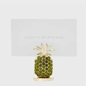 Pineapple placecard holders, olive, set of two