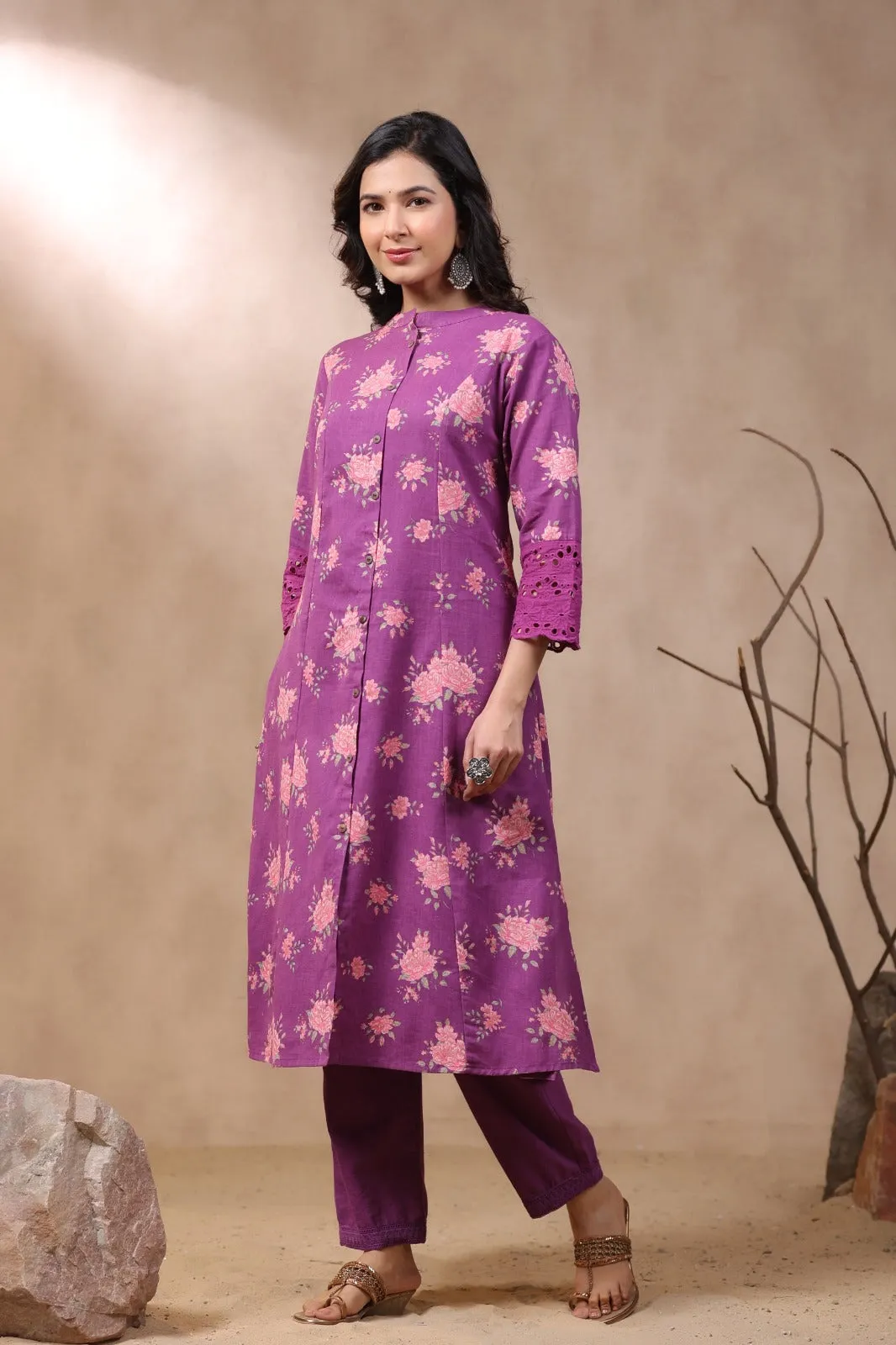 Rachna Lily Printed Cotton Kurta Pant Set