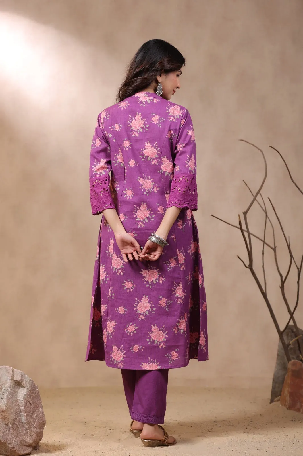 Rachna Lily Printed Cotton Kurta Pant Set