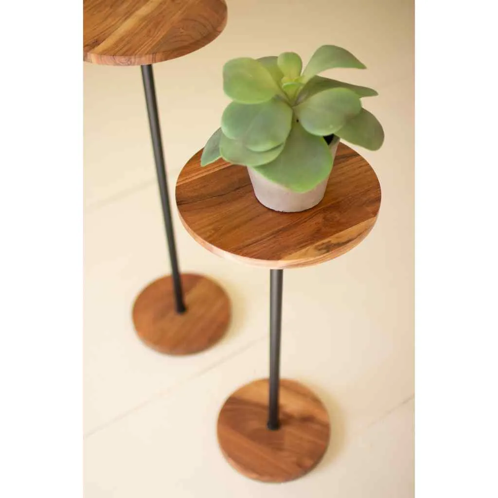 Set Of Two Acacia Cocktail Tables