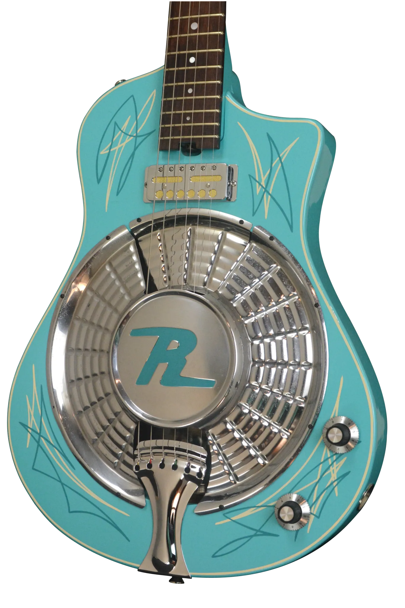 SOLD 2017 Resosonic Rambler, Baby Blue with Full Pinstriping, #971