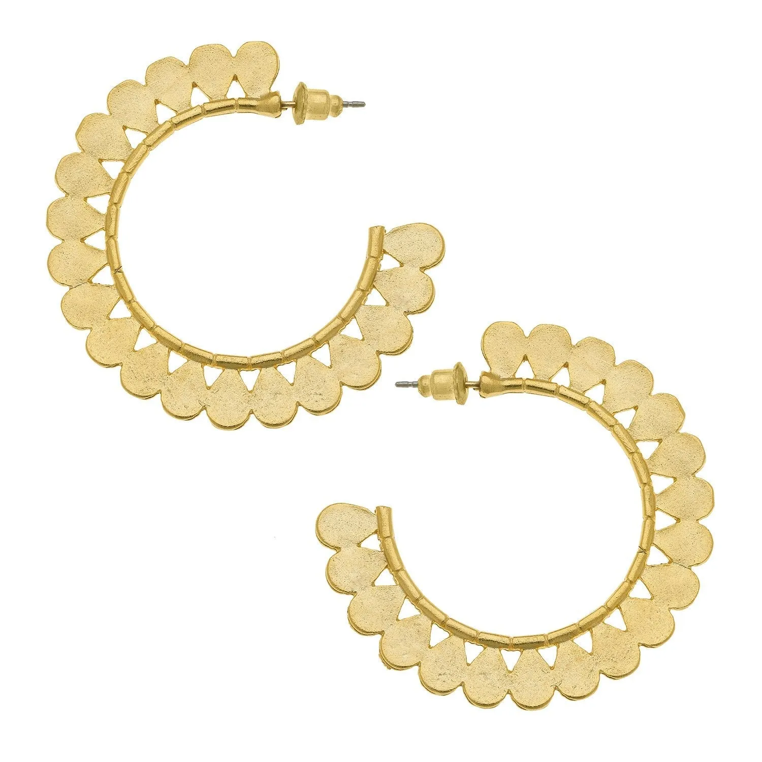 Susan Shaw Petal Hoop Earrings