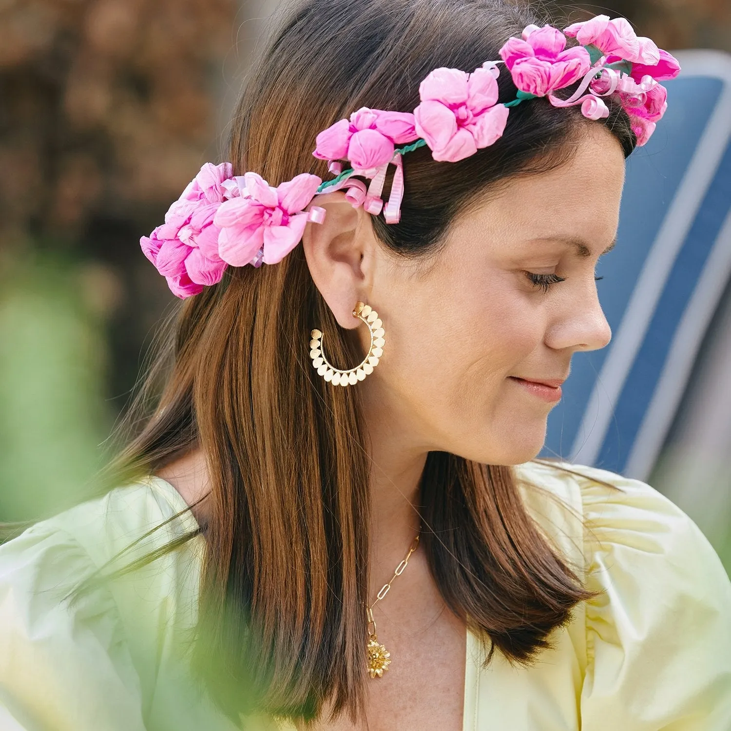 Susan Shaw Petal Hoop Earrings