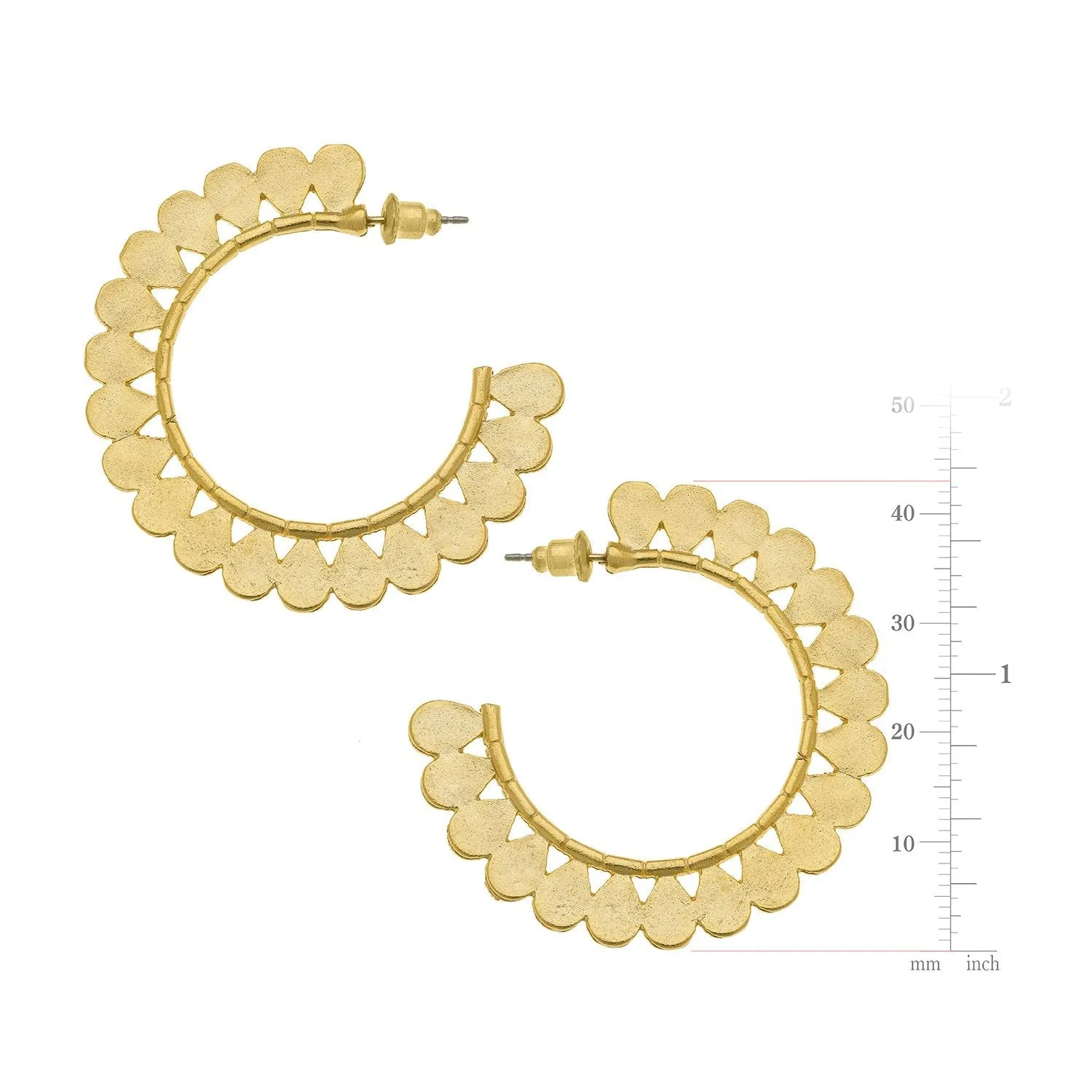 Susan Shaw Petal Hoop Earrings