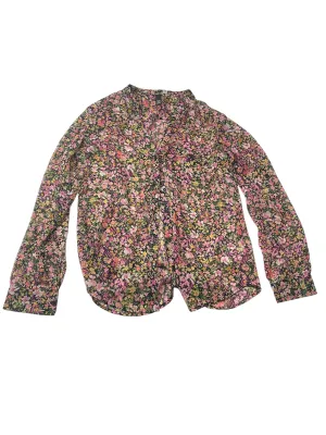 Top Long Sleeve Basic By Kut In Floral Print, Size: Xs