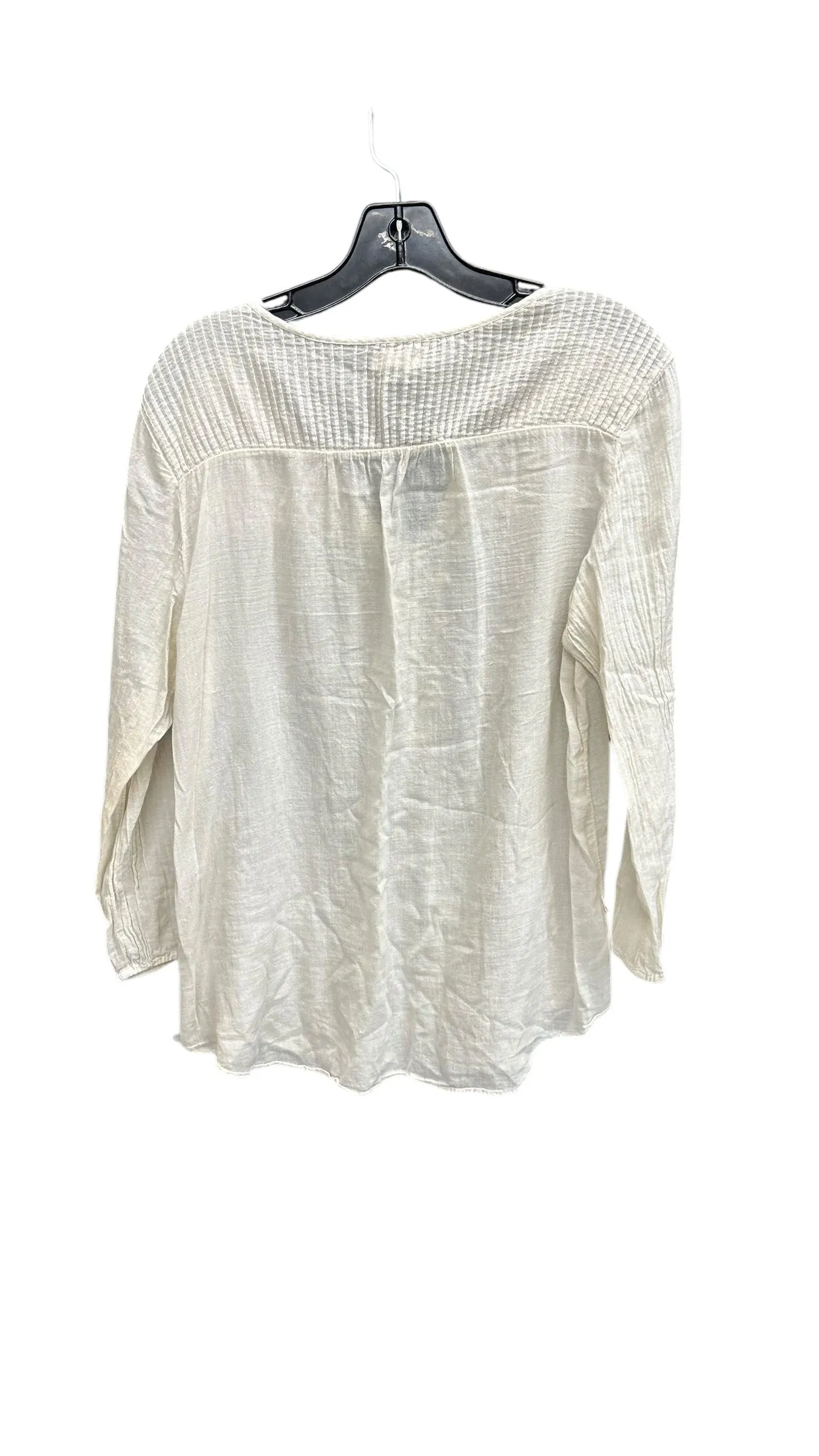 Top Long Sleeve By Aerie In Cream, Size: L