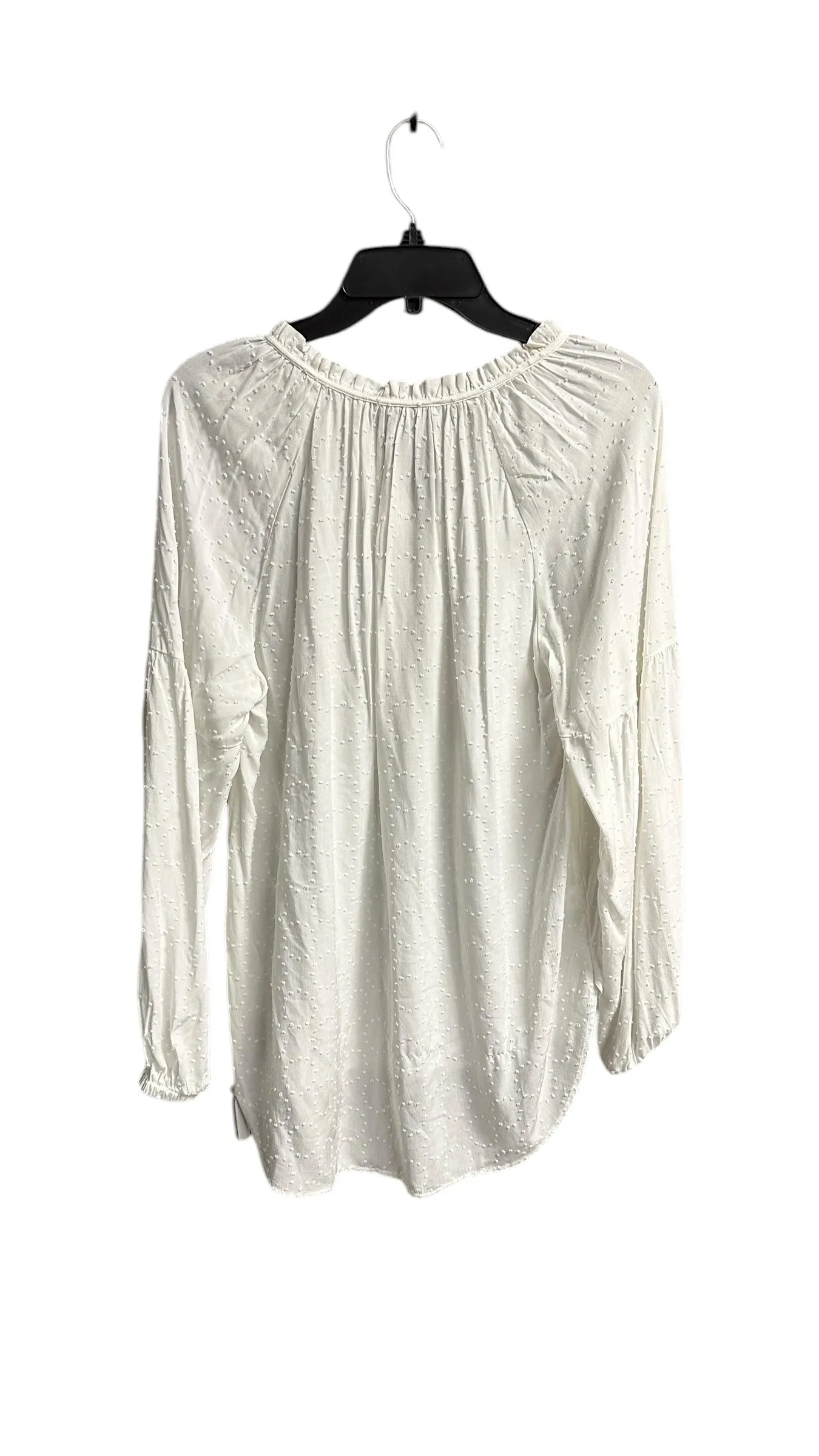 Top Long Sleeve By Loft In White, Size: S