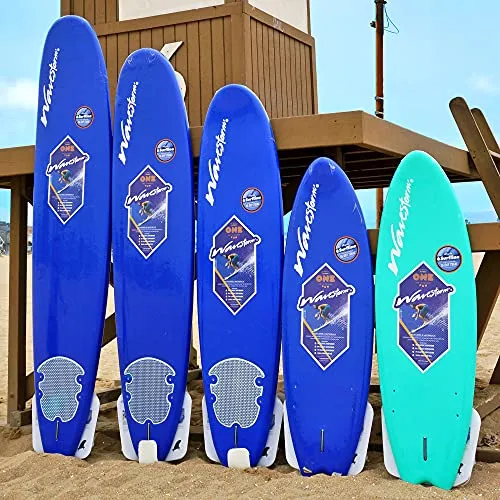 Wavestorm -Soft Top Foam 5'6" Surfboard/Fish Swallow Tail Surfboard for Beginners and All Surfing Levels Youth Complete Set Includes Leash and Multiple Fins, Blue (AZ21-WSSF560-BLU-1PK)