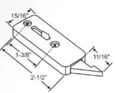 WRS 2-1/2" Tilt Latch Set - White